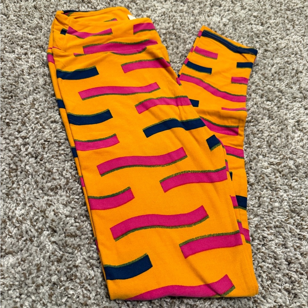 LuLaRoe Leggings in Yellow, Pink, and Blue